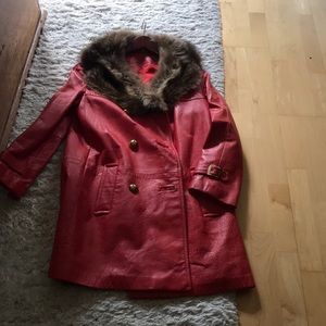 Red leather jacket